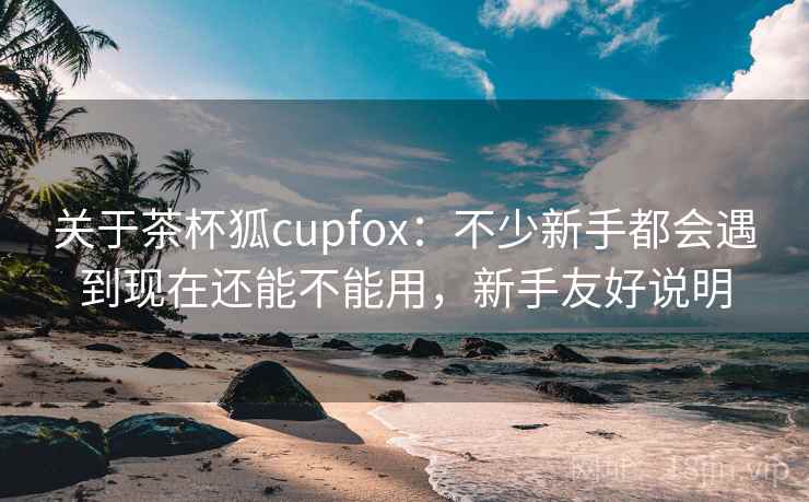 关于茶杯狐cupfox：不少新手都会遇到现在还能不能用，新手友好说明