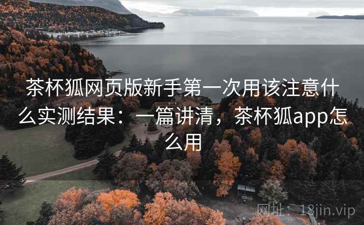 茶杯狐网页版新手第一次用该注意什么实测结果：一篇讲清，茶杯狐app怎么用