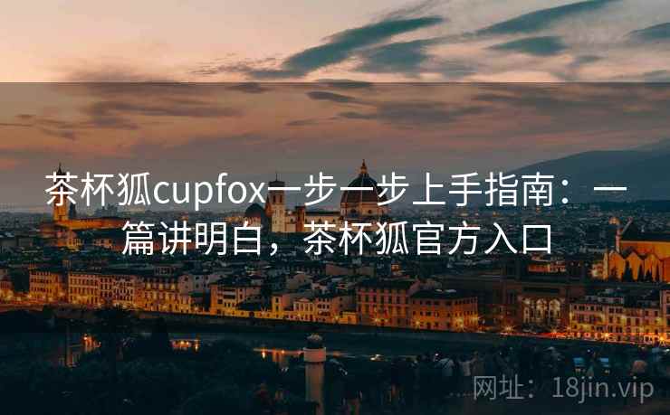 茶杯狐cupfox一步一步上手指南：一篇讲明白，茶杯狐官方入口