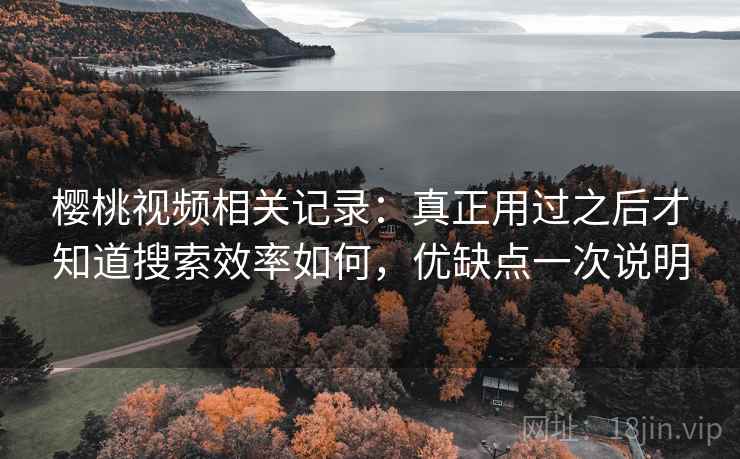 樱桃视频相关记录：真正用过之后才知道搜索效率如何，优缺点一次说明