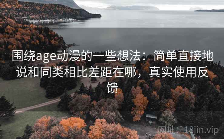 围绕age动漫的一些想法：简单直接地说和同类相比差距在哪，真实使用反馈