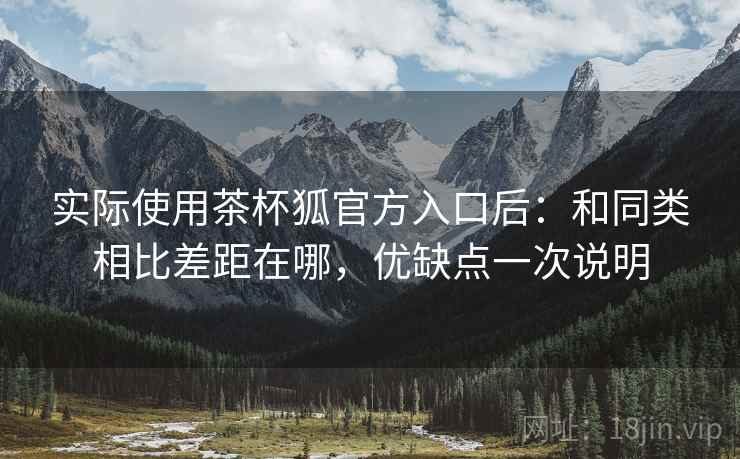 实际使用茶杯狐官方入口后:和同类相比差距在哪,优缺点一次说明 实际使用茶杯狐官方入口后:和同类相比差距在哪,优缺点一次说明